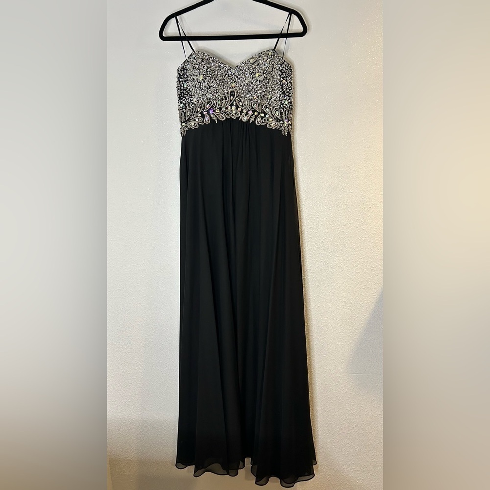 Decode 1.8 Elegant Black Embroidered Dress Size 10